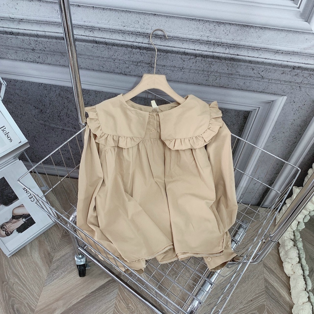 áo babydoll tay bèo tiểu thư viền bèo xinh hàng QCCC A0008 kaca