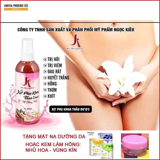 Xịt phụ khoa thảo dược làm hồng se khít - Tặng kem hồng ti