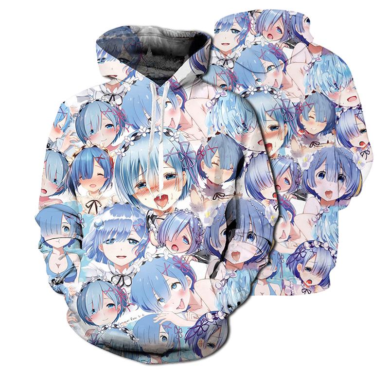Mới Áo Hoodie In Họa Tiết Anime 3D Nhật Bản Ahegao Hentai