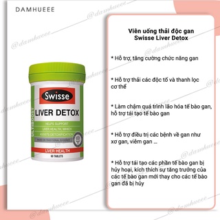 Viên uống thải độc gan Swisse Liver Detox