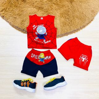 Bộ nhện thêu đắp cho bé trai (9-22kg)
