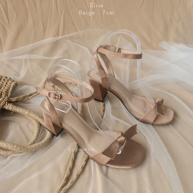 Elise sandal lụa Satin - giày thiết kế By Jane