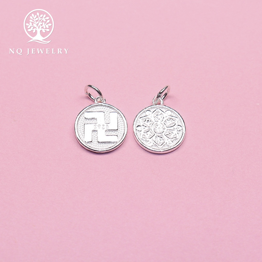 Charm bạc chữ vạn treo - NQ Jewelry