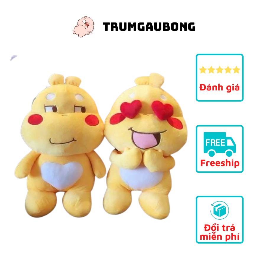 Gối Ôm Hình Thú Khủng Long Ong Vàng - Gấu Bông Ong Vàng Qoobee Mềm Mịn Siêu Đáng Yêu Size 35cm DM234