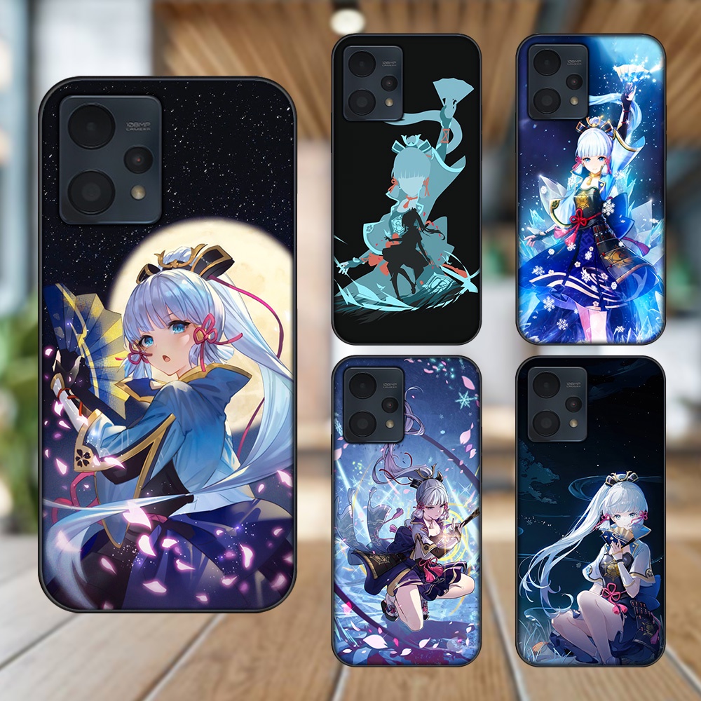 Ốp lưng Realme 9, 9 Pro, 9 Pro Plus viền đen in hình Ayaka Genshin Impact