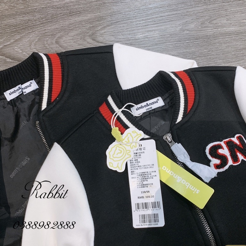 Áo bomber đen trắng