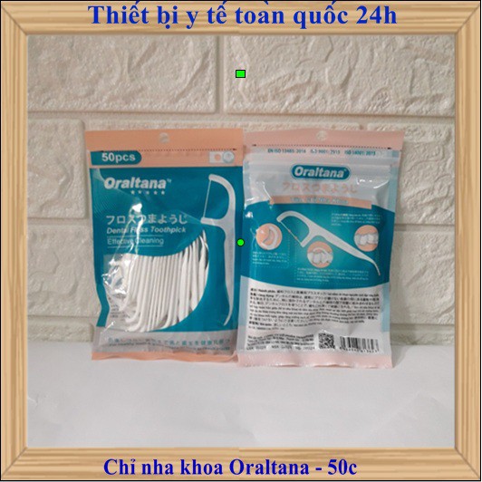 [CHÍNH HÃNG] Tăm chỉ nha khoa Oraltana (50 chiếc) - Tăm chỉ tiện lợi