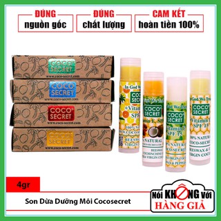 [4 HƯƠNG] Son Dưỡng Môi Handmade Tự Nhiên Không Màu Dầu Dừa Sáp Ong Cocosecret | Dưỡng Ẩm | Chống Thâm Môi |Ngừa Khô Môi