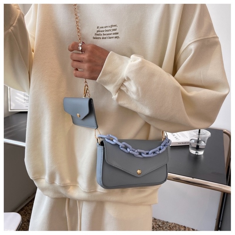 Túi Đeo Chéo Hình Vuông Nhỏ Màu Sắc Đơn Giản NB00320