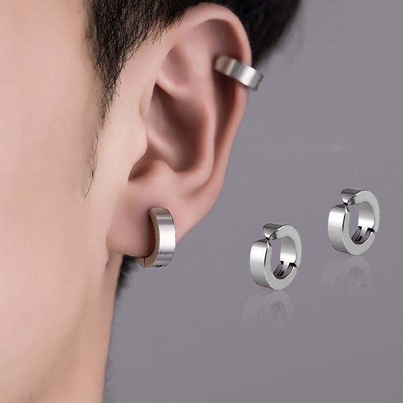 Khuyên Đeo Vành Tai Không Xỏ Phong Cách Hip Hop Cá Tính Cho Nam