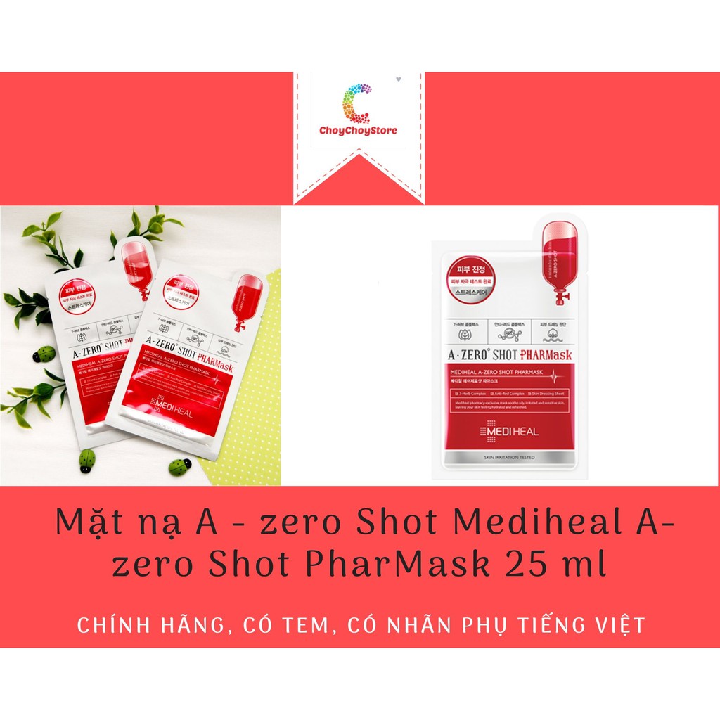 [MEDIHEAL VN] Mặt nạ A - zero Shot Mediheal A-zero Shot PharMask 25 ml