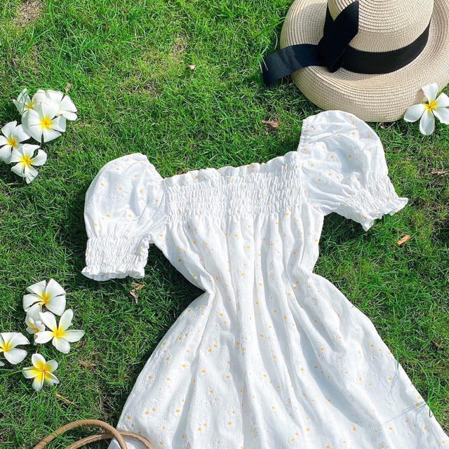 ĐẦM CÚC NHÚN CHUN MẶC ĐC 2 KIỂU