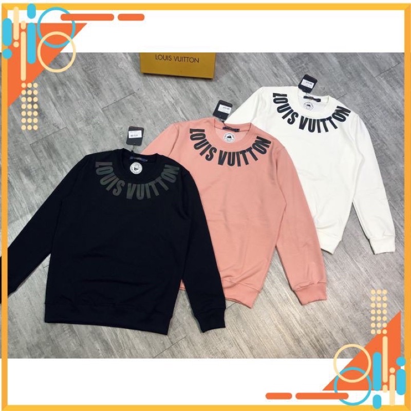 Áo Sweater LV.T in chữ Luis. Vuiton Phản Quang 7 Màu Áo nỉ Dài tay Unisex Form Rộng Thời Trang Nam Nữ in hiệu ứng