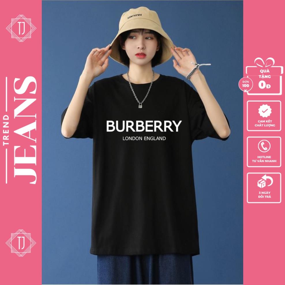 Áo Thun Unisex Tay Lỡ BURBERPY Cao Cấp Form Rộng Nam Nữ vải cotton phong cách dành cho tuổi teen Cực HOT ! -