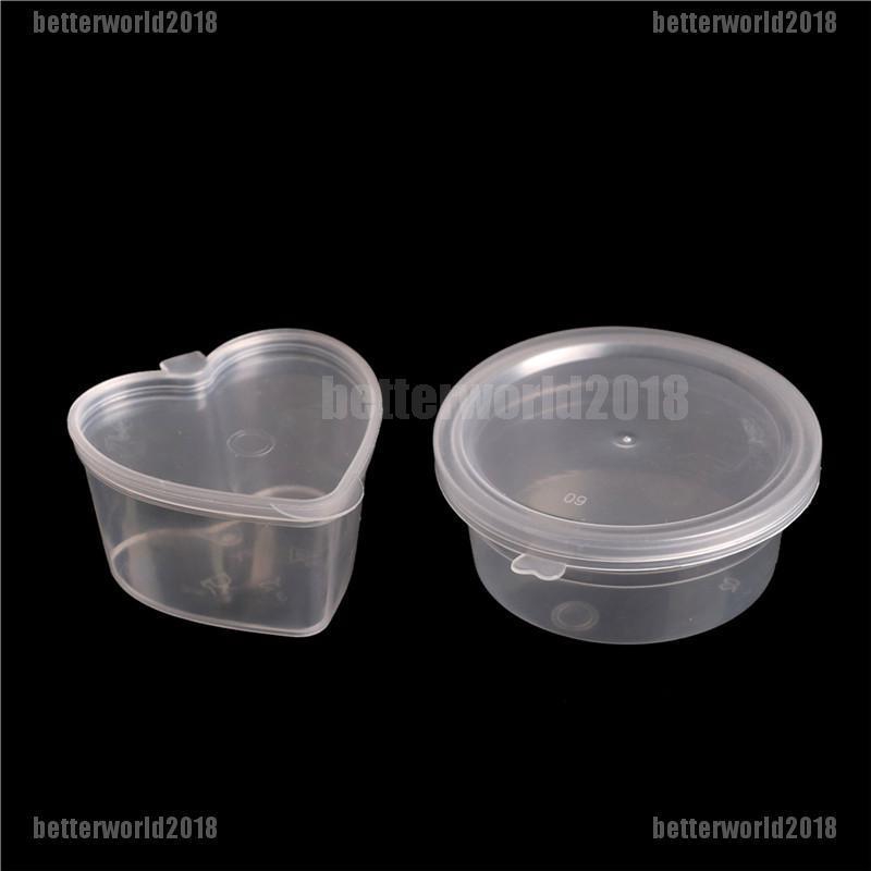 Bộ 10 hộp nhựa nhỏ đựng các thành phần slime