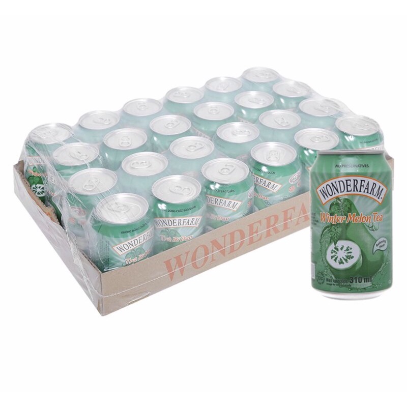 Lốc 24 Lon Trà Bí Đao Wonderfarm 310ml/Lon