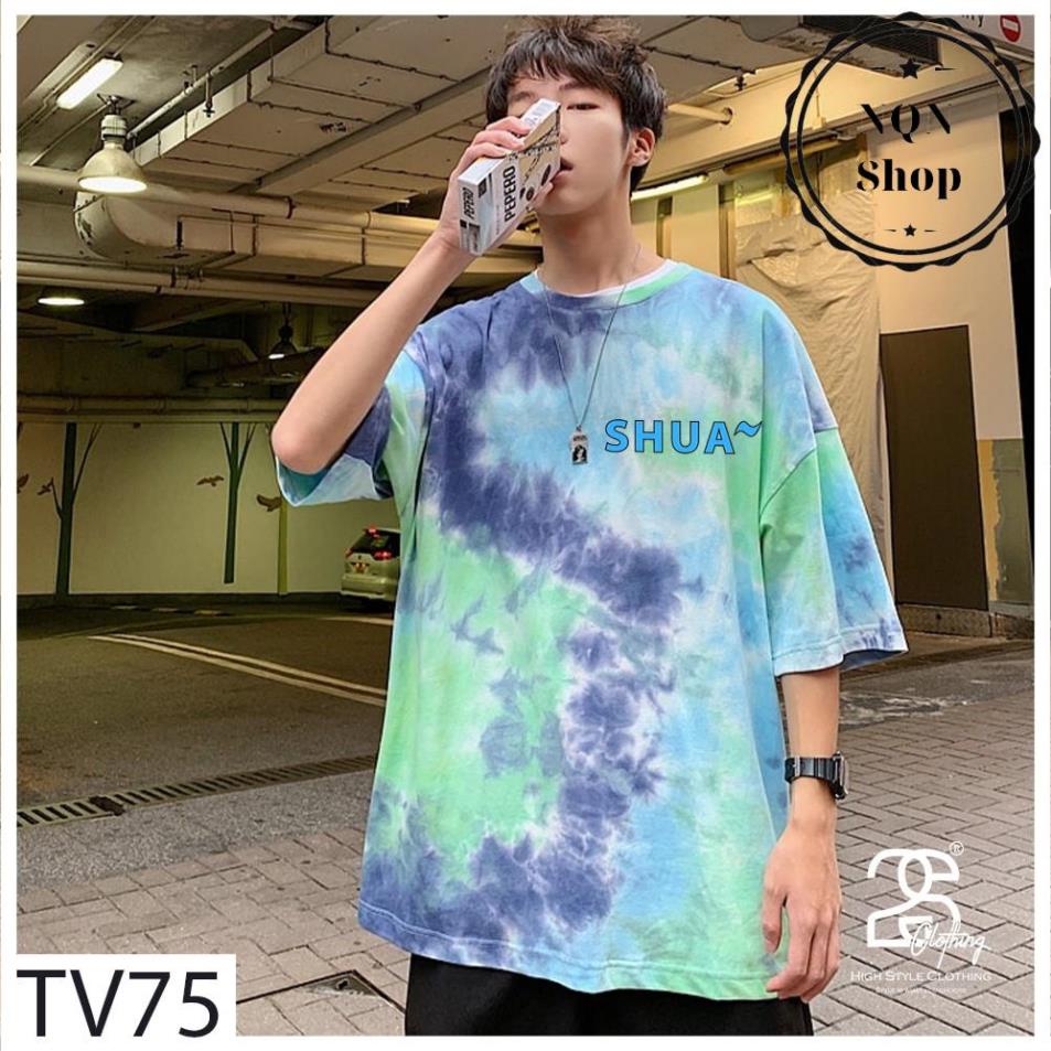 Áo Nam Form Rộng Cổ Tròn Form Rộng NQN Shop Áo Phông Đen Tay Lỡ Streetwwear Oversize Giá Rẻ In Hình Hàn Quốc TV75 | BigBuy360 - bigbuy360.vn