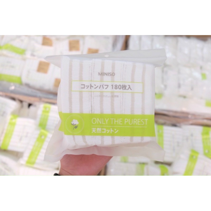 Bông Tẩy Trang Miniso gói 180 miếng