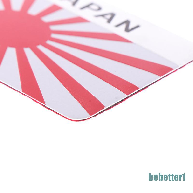 Miếng dán trang trí xe hơi/ mô tô phong cách logo lá cờ Nhật Bản bằng hợp kim