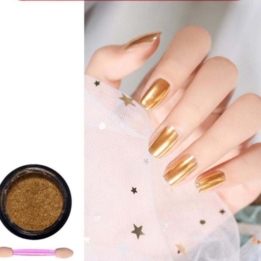 Phụ kiện nail giá rẻ giá tốt uy tín bột tráng gương vàng và bạc VUA SƠN AS