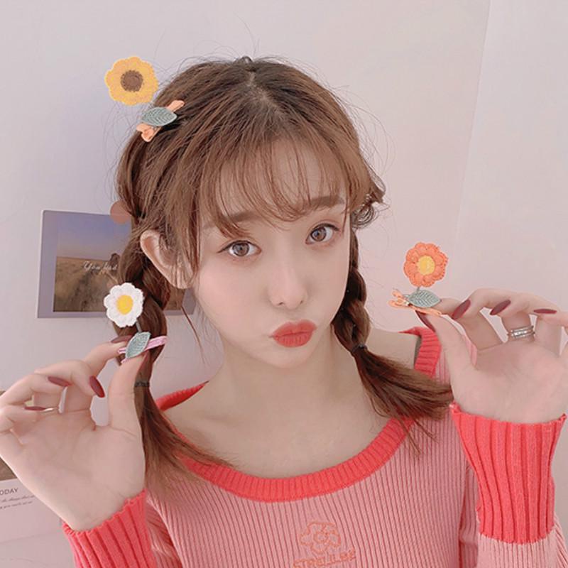 Kẹp tóc lò xo hình bông hoa dễ thương
