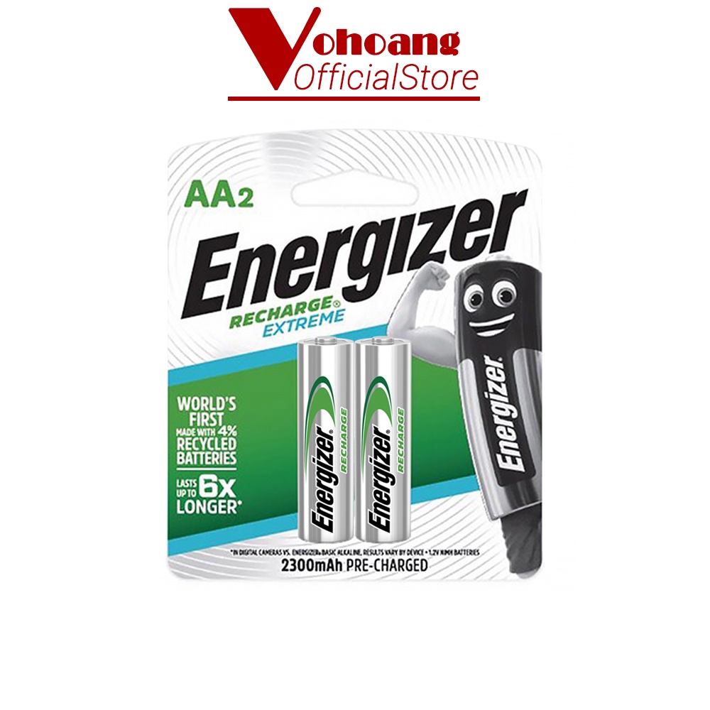 Pin AA sạc Energizer dung lượng 2300mAh Energizer Recharge Extreme