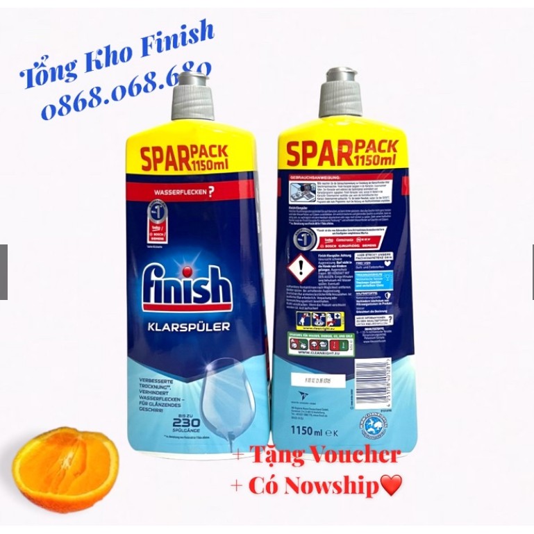 Nước làm bóng dùng cho máy rửa bát - Finsh 1150ml