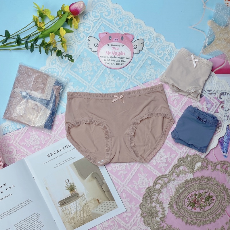 Set 3 quần lót nữ thun lạnh siêu mát co dãn 4 chiều kiểu dáng nhẹ nhàng cho ngày Hè năng động