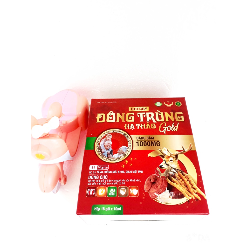 Siro gói Đông trùng hạ thảo Gold, hỗ trợ tăng cường sức khỏe, giảm mệt mỏi (dùng cho trẻ từ 6 tuổi trở lên)