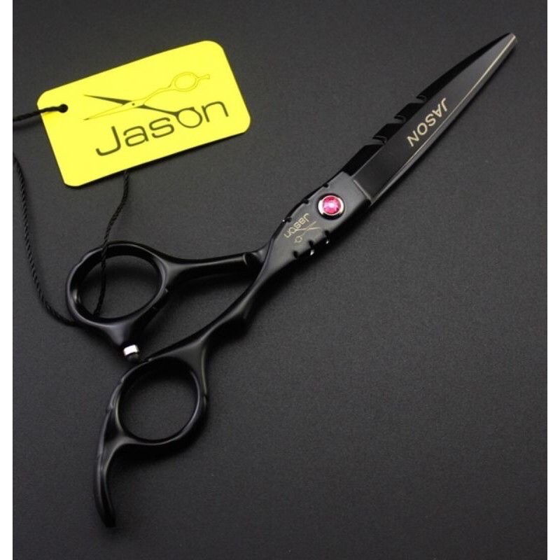 Bộ kéo cắt tóc JASON Nhật Bản cao cấp màu đen [Mua một bộ kéo tặng kèm một bao da và lược]
