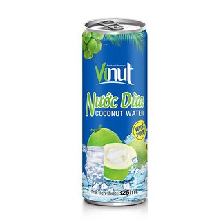 Lon Cao 325ml Nước Dừa Tươi Có Cơm Dừa VINUT