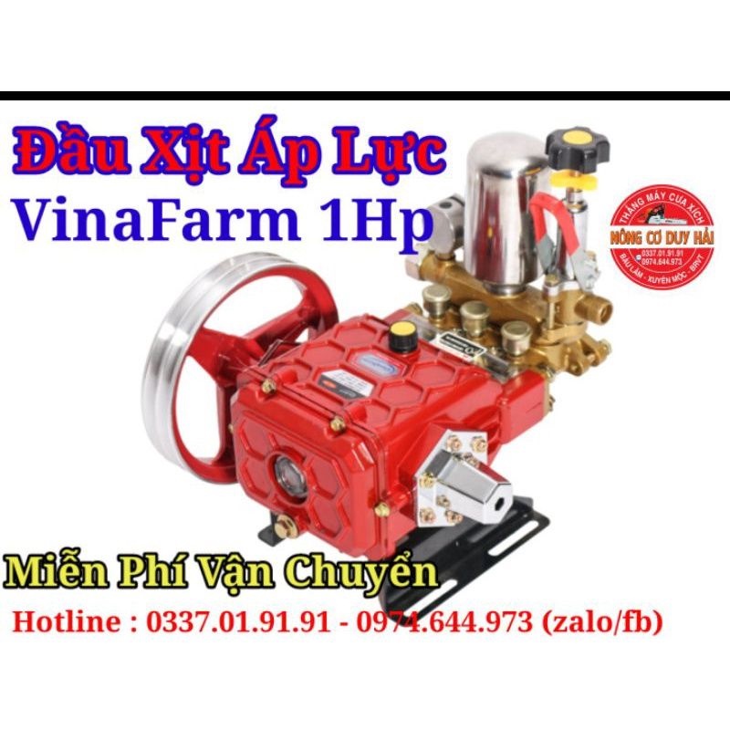 Đầu Rửa Xe (Xịt Thuốc) 1HP Piston Sứ Loại 1 VinaFarm thắng máy cưa xích