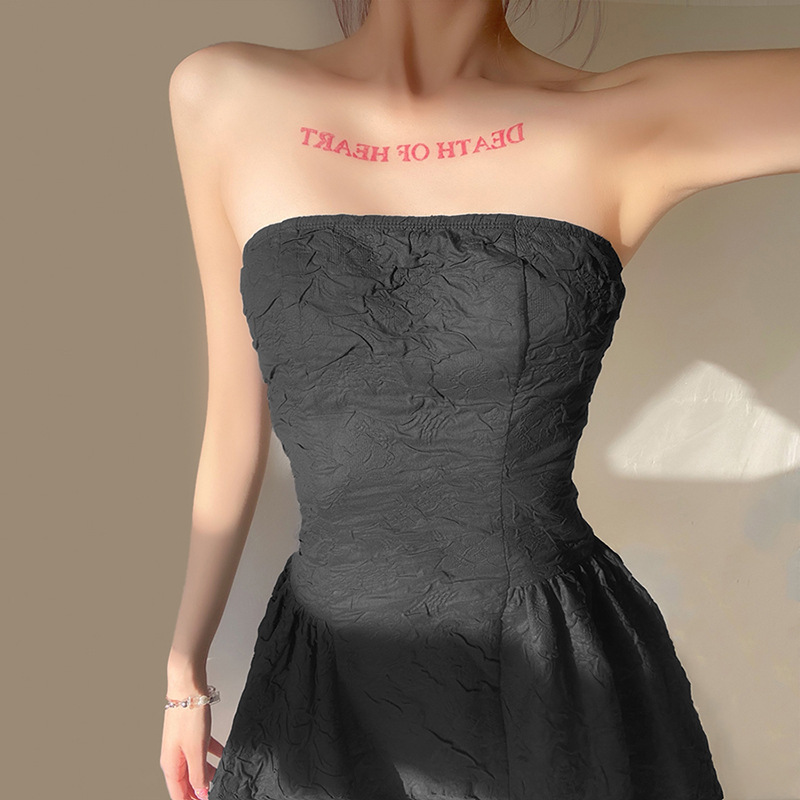 DUNEA Đầm ống lưng cao có khóa kéo thời trang quyến rũ cho nữ