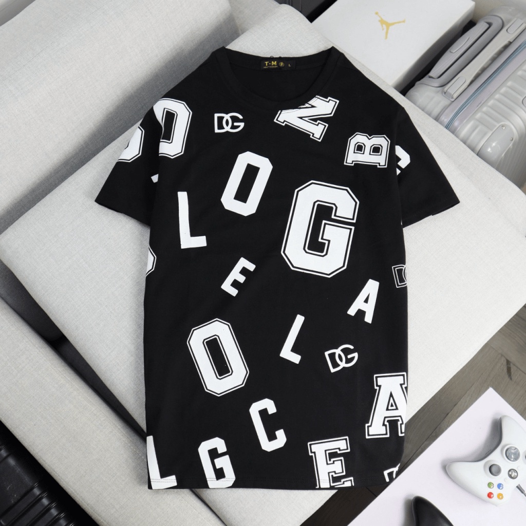 Áo Thun Nam Cổ Tròn In Chữ Cái Chất Cotton Mịn Mát Vừa Size Mặc Đẹp Trẻ Trung Hot Trend NEW UNISEX