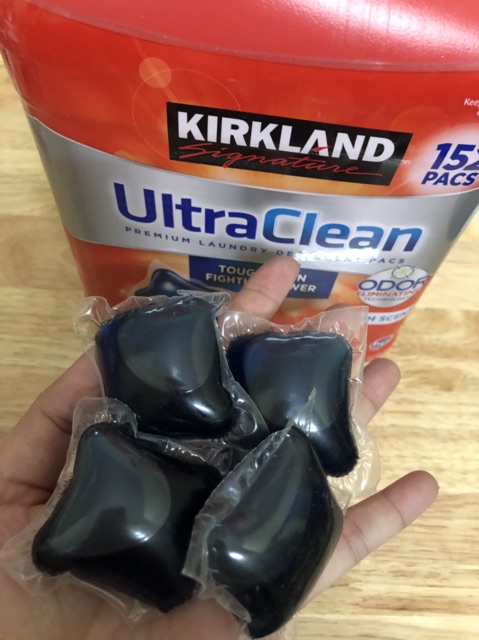 VIÊN GIẶT XẢ QUẦN ÁO KIRKLAND ULTRA CLEAN 152 VIÊN- compo 10 viên