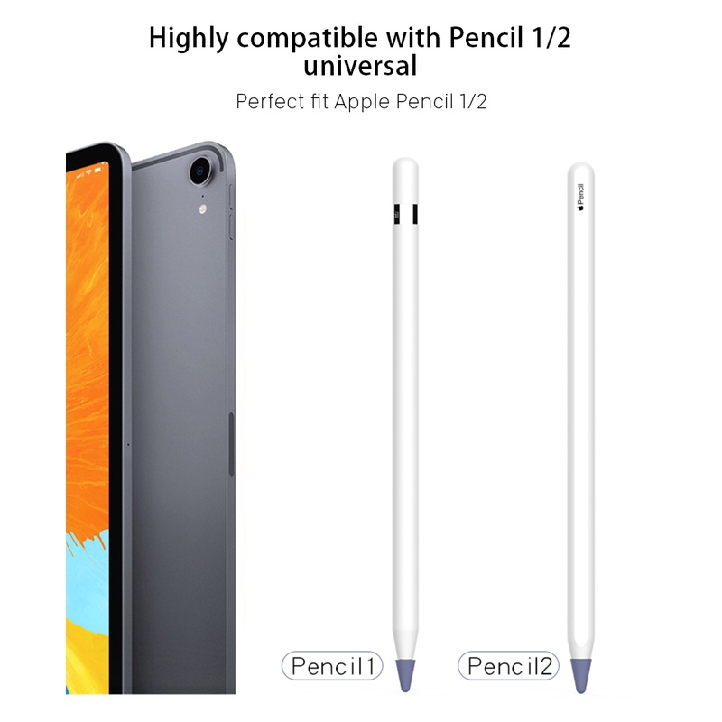 Ốp silicon giữ bút cảm ứng thích hợp cho Apple Pencil 1 2 Gen gắn vỏ máy tính bảng