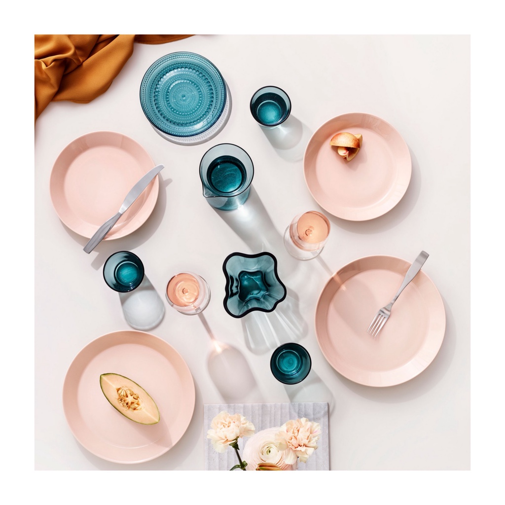 Đĩa thủy tinh Kastehelmi Iittala màu Xanh biển, đường kính 17cm