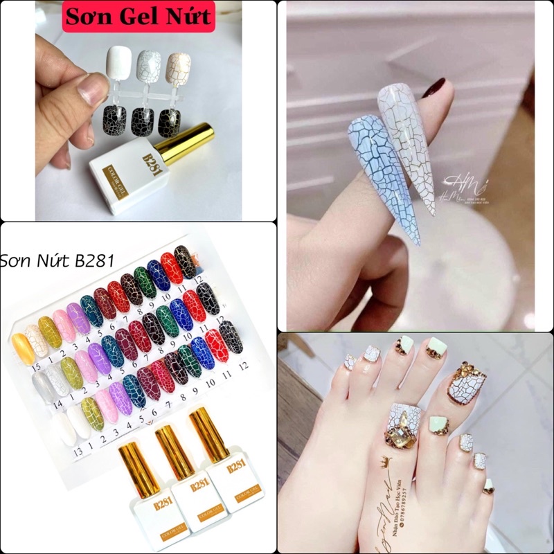 Sơn gel nứt đen trắng siêu HOT