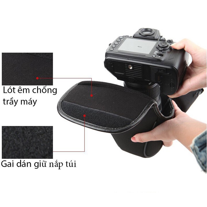 Túi chống sốc máy ảnh tam giác DSLR Canon (chọn size)