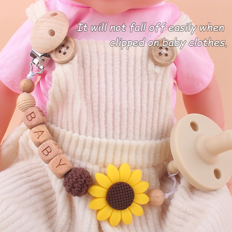 Đồ Chơi Ngậm Nướu Bằng Silicone Phối Hạt Xinh Xắn Dành Cho Bé