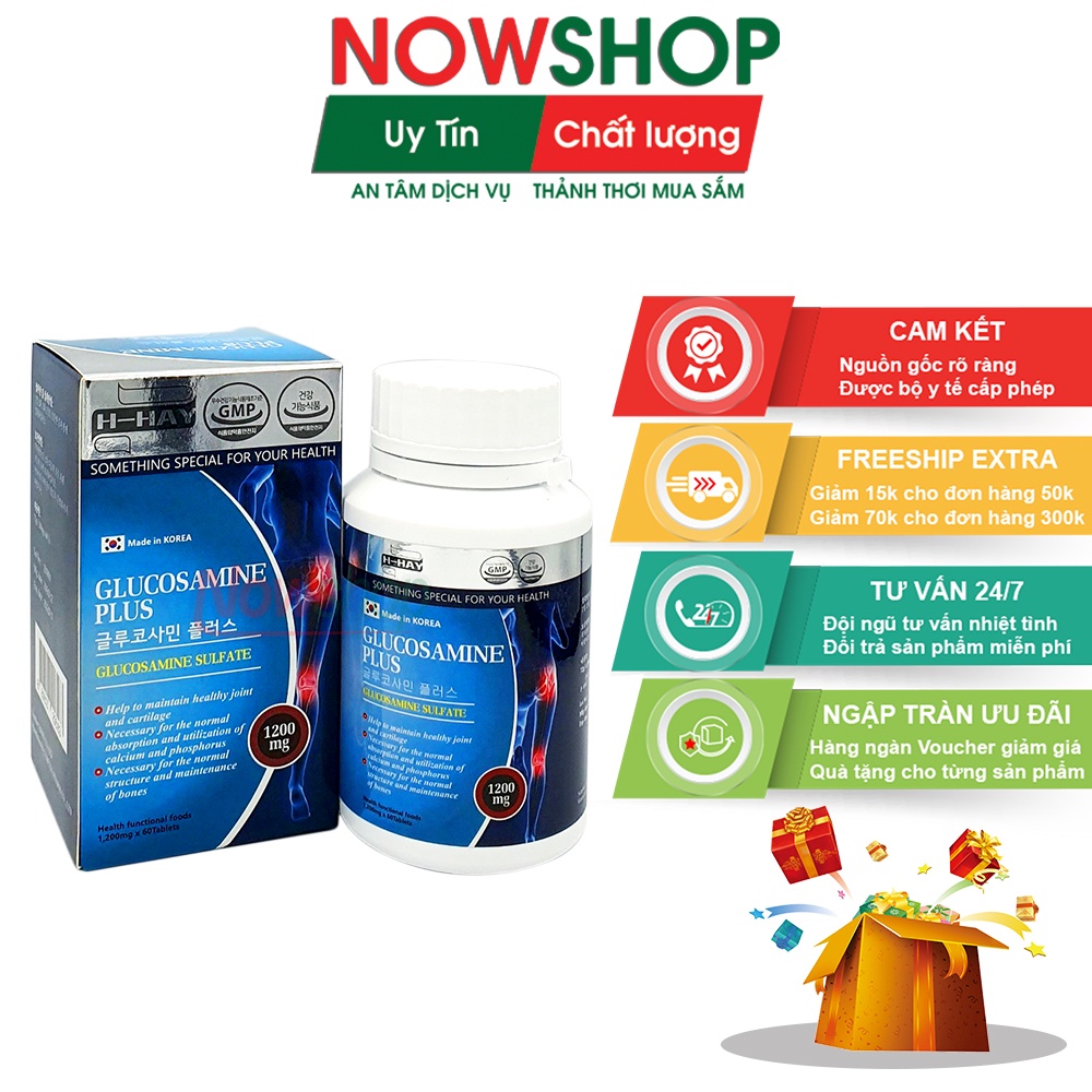 Viên Uống Bổ Khớp Glucosamine Plus Nhập Khẩu Chính Hãng Hàn Quốc Giúp Duy Trì Và Bảo Vệ Sụn Khớp Tăng Sức Khỏe Cho Khớp