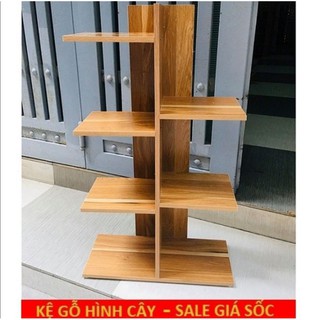 Kệ sách vuông 4 tầng 7 ngăn. Gỗ gỗ trang trí nội thất. Gỗ MDF phủ melatium chống thấm cao cấp, độ bền cao.