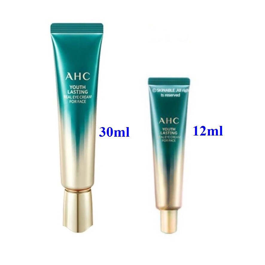 [Mẫu mới 2022] Kem Mắt AHC Ageless Real Eye Cream For Face 12ml &amp;30ml Hàn Quốc.