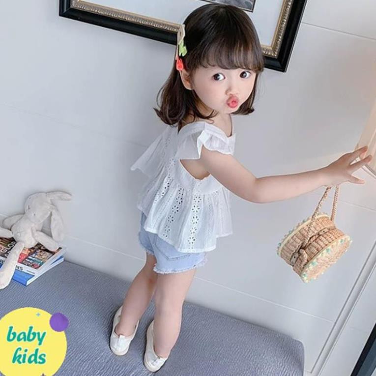 SÉT ÁO PHỐI REN TAY CÁNH TIÊN - SOOC JEAN