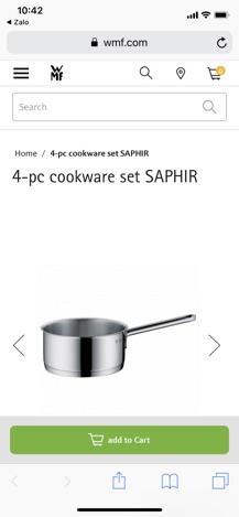 BỘ NỒI WMF SAPHIR 4 MÓN