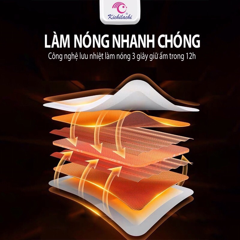 Miếng dán giữ nhiệt cơ thể kichilachi hộp 10 miếng