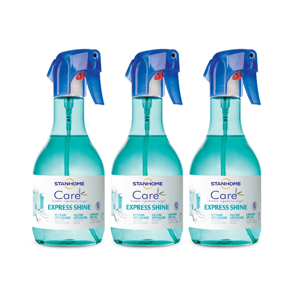 Set 3 xịt loại bỏ cặn bám, cặn canxi, nước cứng nhà tắm Stanhome express shine care 500ml/chai