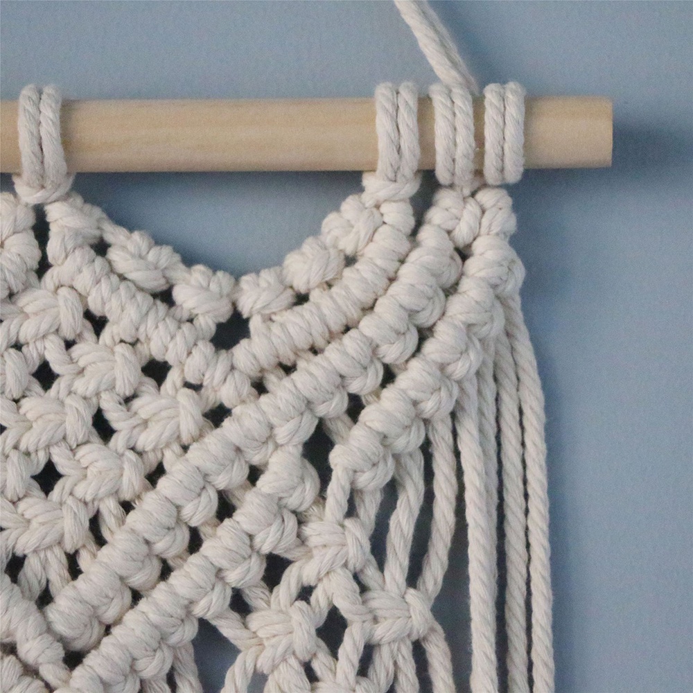 Thảm Macrame Đan Tay Treo Tường Trang Trí 25*73CM