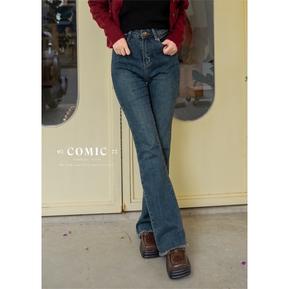 quần jean nữ ống loe SPG COMICHOUSE