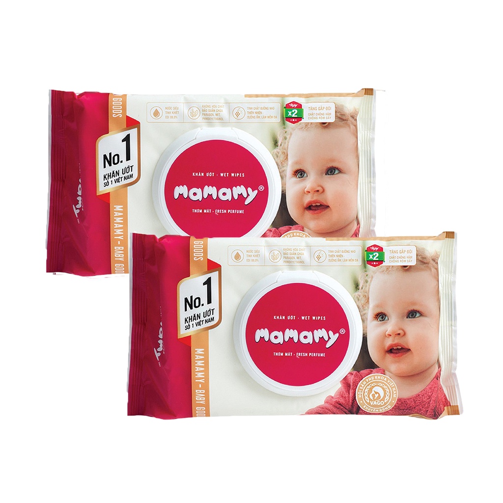 Giấy ướt MAMAMY Wet Wipes 30 Miếng - 80 miếng